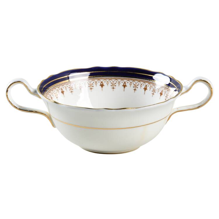 Leighton Cobalt (Smooth) Flat Cream Soup Bowl