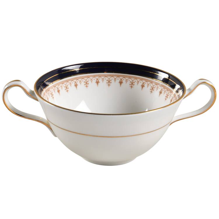 Leighton Cobalt (Smooth) Flat Cream Soup Bowl