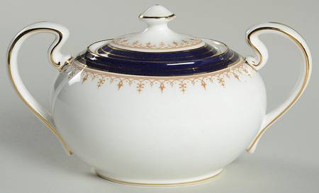 Leighton Cobalt (Smooth) Sugar Bowl & Lid