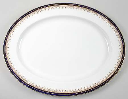 Leighton Cobalt (Smooth) 17" Oval Serving Platter
