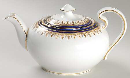 Leighton Cobalt (Scalloped) Teapot & Lid