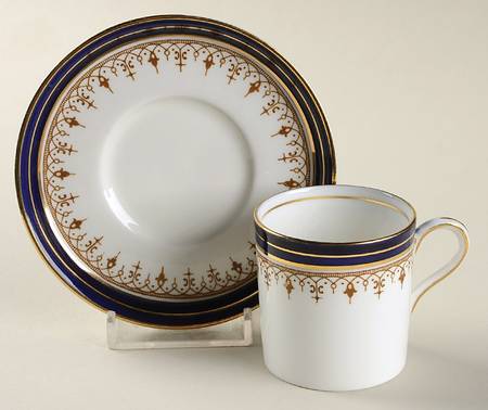 Leighton Cobalt (Scalloped) Flat Demitasse Cup & Saucer Set