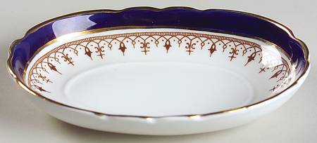Leighton Cobalt (Scalloped) Individual Gravy Boat Underplate