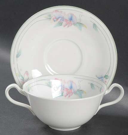 Little Sweetheart Flat Cream Soup Bowl & Saucer Set