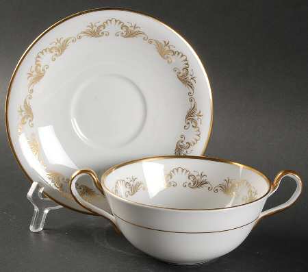 Louis XV (Smooth) Flat Cream Soup Bowl & Saucer Set