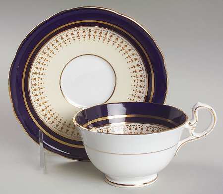 Lynton Cobalt Blue Footed Cup & Saucer Set