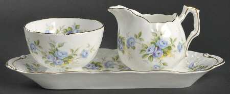 Marine Rose Mini Creamer & Open Sugar with Tray