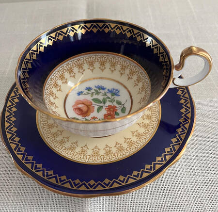 Maritime Rose Footed Cup & Saucer Set