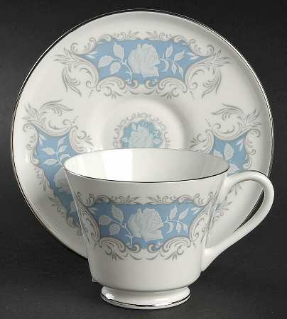 Moonlight Rose Footed Cup & Saucer Set
