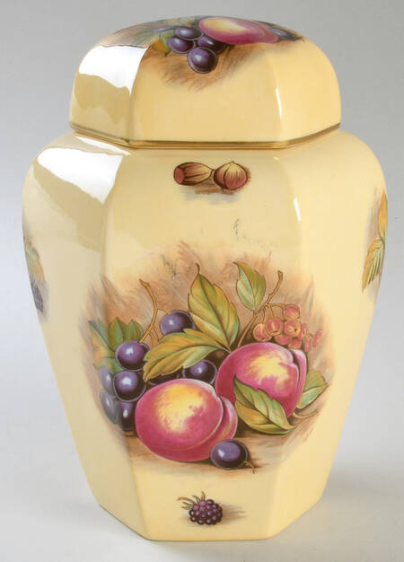 Orchard Gold Medium Hexagonal Ginger Jar & Lid by John  Aynsley & Sons
