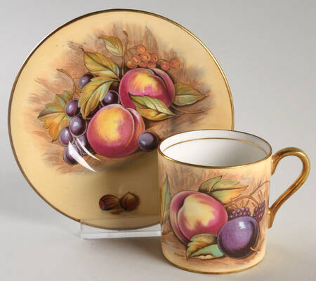 Orchard Gold Flat Demitasse Cup & Saucer Set by John  Aynsley & Sons