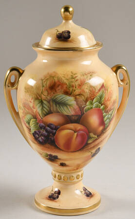 Orchard Gold 8" Footed Urn with Lid by John  Aynsley & Sons