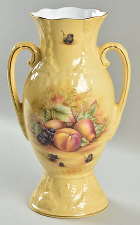 Orchard Gold 10" Handled Vase by John  Aynsley & Sons