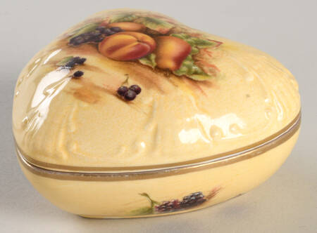 Orchard Gold Heart Shape Box & Lid by John  Aynsley & Sons