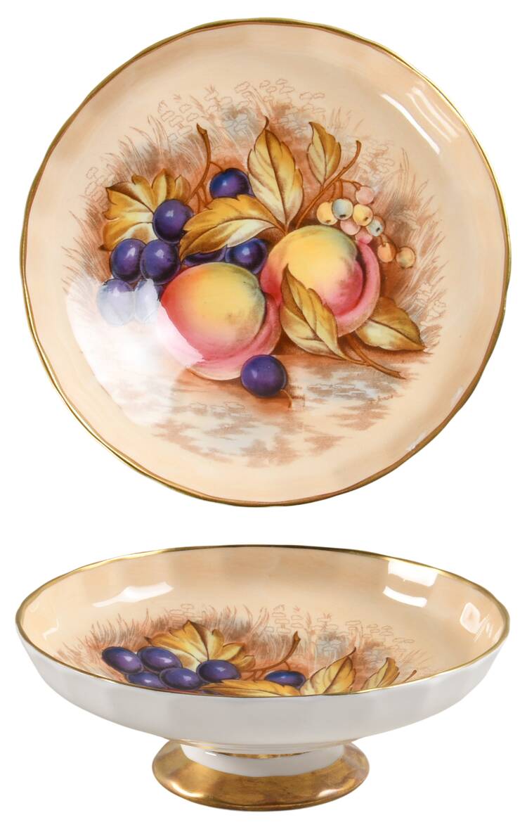Orchard Gold Footed Bon Bon by John  Aynsley & Sons