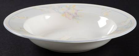 Papillon Blue Rim Soup Bowl