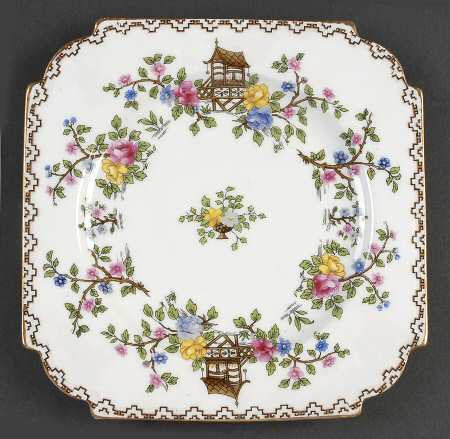 Pagoda Square Dessert Plate