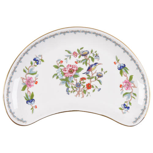 Pembroke (Gold Trim) Crescent Salad Plate by John  Aynsley & Sons