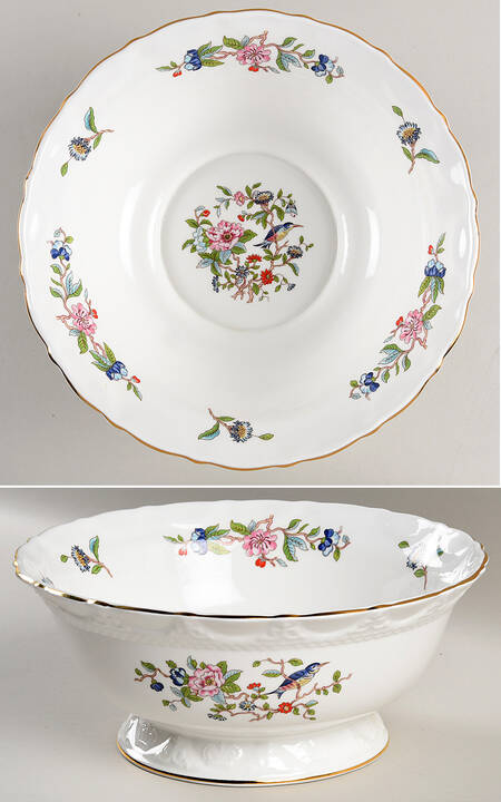 Pembroke (Gold Trim) Crown Bowl by John  Aynsley & Sons