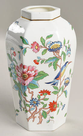 Pembroke (Gold Trim) Large Hexagonal Ginger Jar No Lid by John  Aynsley & Sons