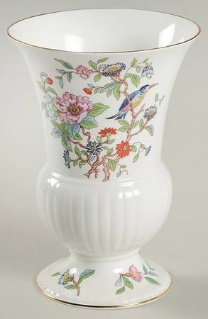 Pembroke (Gold Trim) 7" Vase by John  Aynsley & Sons