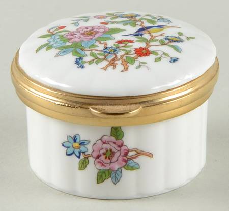 Pembroke (Gold Trim) Miniature Box with Hinged Lid by John  Aynsley & Sons