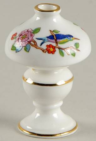 Pembroke (Gold Trim) Miniature Hurricane Lamp by John  Aynsley & Sons