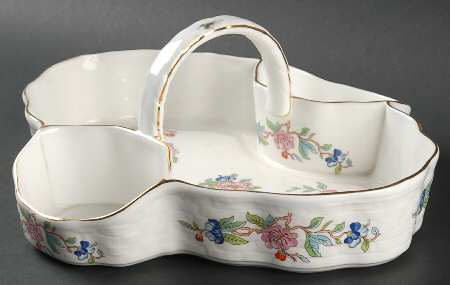 Pembroke (Gold Trim) Strawberry Basket, No Creamer or Open Sugar by John  Aynsley & Sons