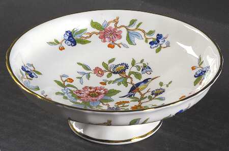Pembroke (Gold Trim) Round Compote (Height X Width) by John  Aynsley & Sons