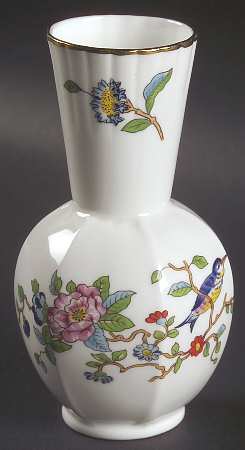 Pembroke (Gold Trim) 5" Hexagonal Vase by John  Aynsley & Sons