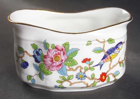 Pembroke (Gold Trim) Strawberry Basket-Open Sugar by John  Aynsley & Sons