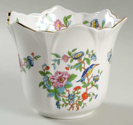 Pembroke (Gold Trim) Cachepot by John  Aynsley & Sons