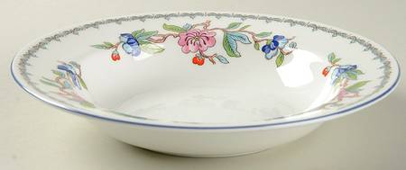 Pembroke (Blue Trim) Rim Soup Bowl