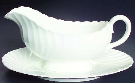 Portland White Gravy Boat & Underplate