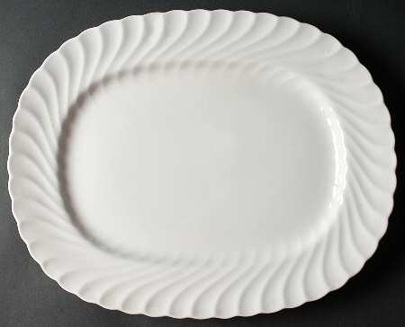 Portland White 15" Oval Serving Platter