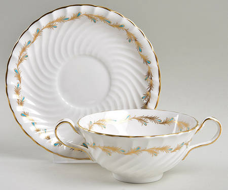 Prelude Footed Cream Soup Bowl & Saucer Set