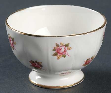 Rosedale (Pink Roses, Crocus Shape) Mini Open Sugar Bowl
