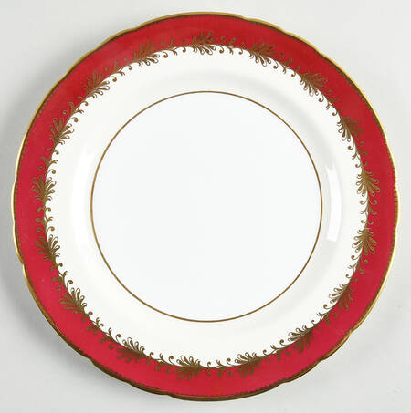 Rutland Burgundy Luncheon Plate