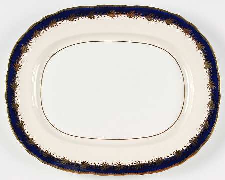 Rutland Cobalt Blue 15" Oval Serving Platter