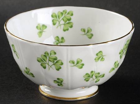 Shamrock (Crocus, Coupe Shape) Open Sugar Bowl