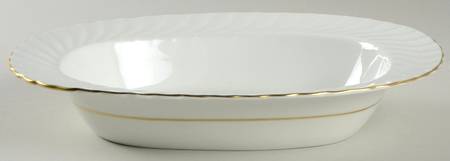 Simplicity 10" Oval Vegetable Bowl