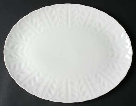 Snow Crocus 14" Oval Serving Platter