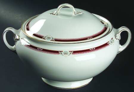 South Pacific Red Maroon Tureen &  Lid