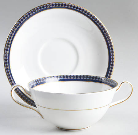 Twilight Flat Cream Soup Bowl & Saucer Set