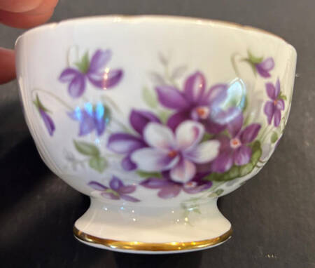 Violette (White Background) Mini Open Sugar Bowl