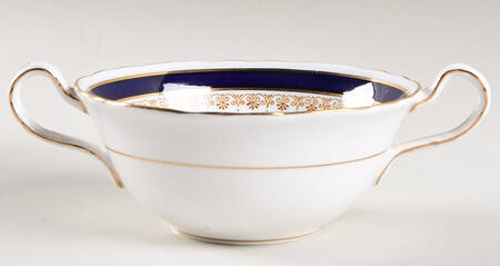 Warwick Blue Flat Cream Soup Bowl