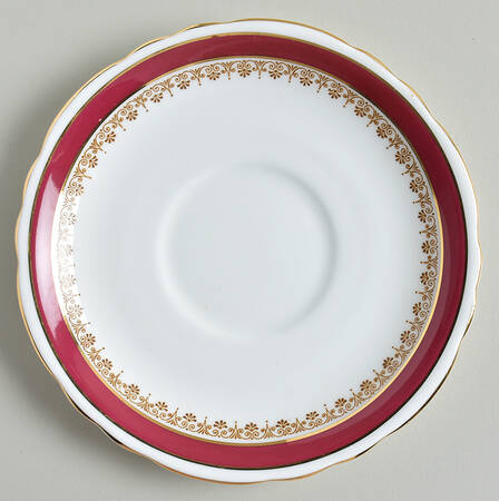 Warwick Red (Scalloped) Saucer for Cream Soup Bowl