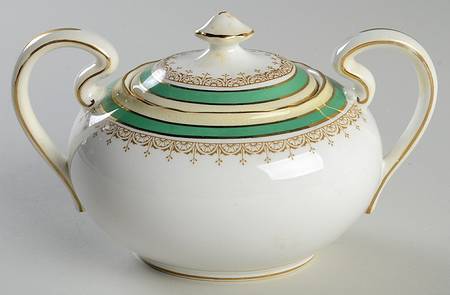 Wendover Green Sugar Bowl & Lid