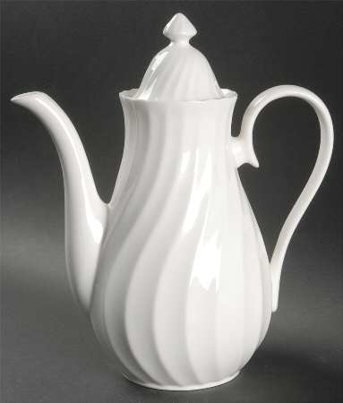 Whisper All White Coffee Pot & Lid