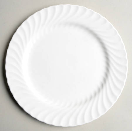 White Swirl Salad Plate